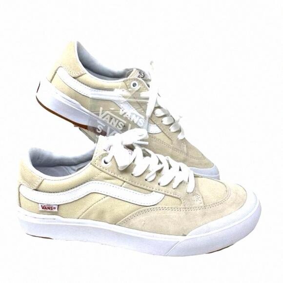 💖MEGA SALE💖VANS Berle Whitecap Suede Low Top VN0A5JIJ83M Women’s Tan White - Picture 2 of 11